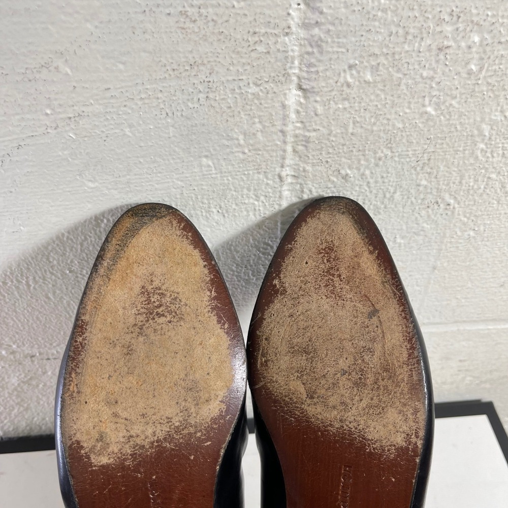 Ralph Lauren 4904 Black Leather Ballet Flats Slip On Women 6.5 AA Made in Italy - Picture 11 of 12